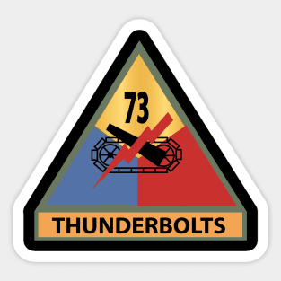 73rd Tank Battalion -Thunderbolts w SSI Name Tape X 300 Sticker